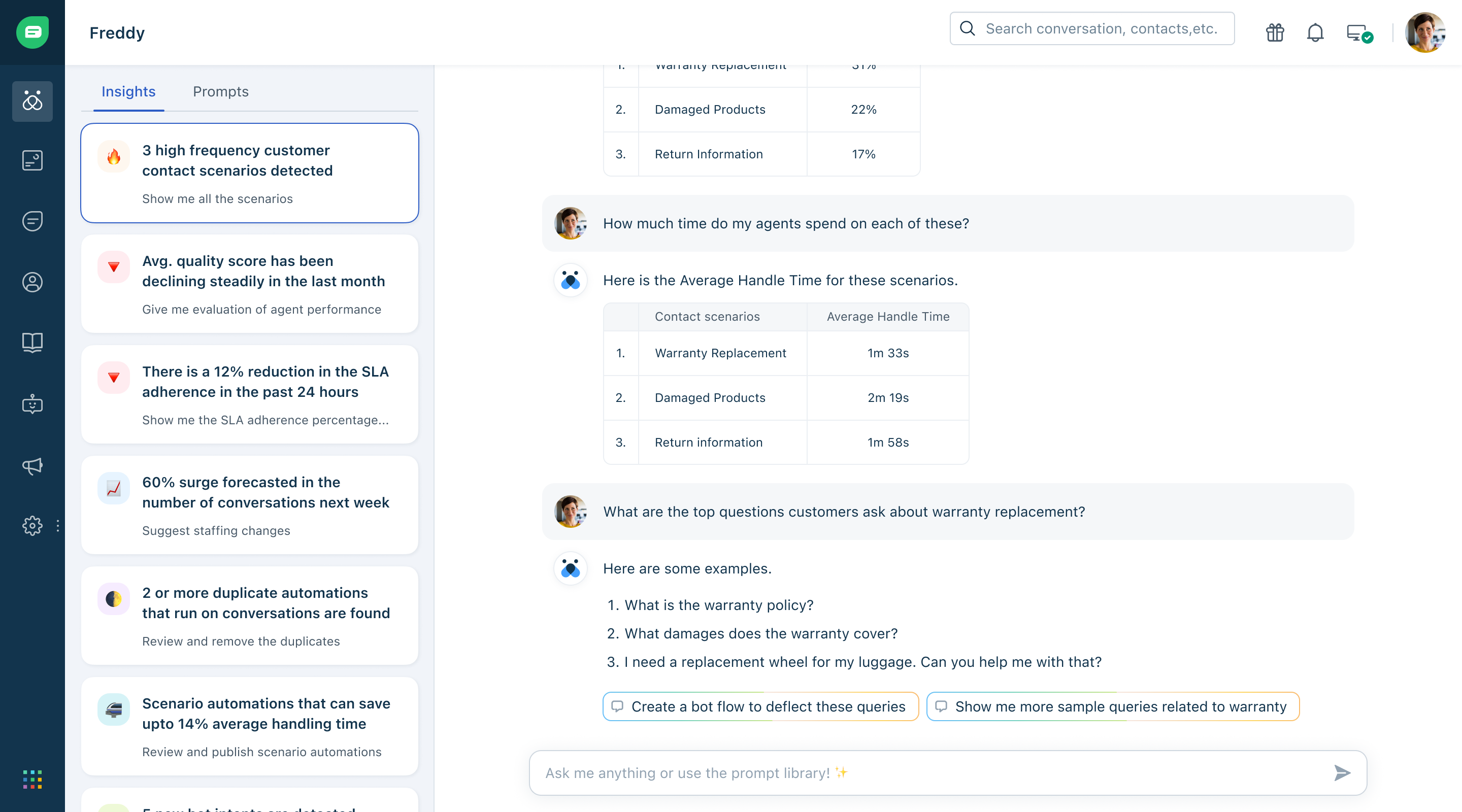 screenshot of Freshdesk Omni